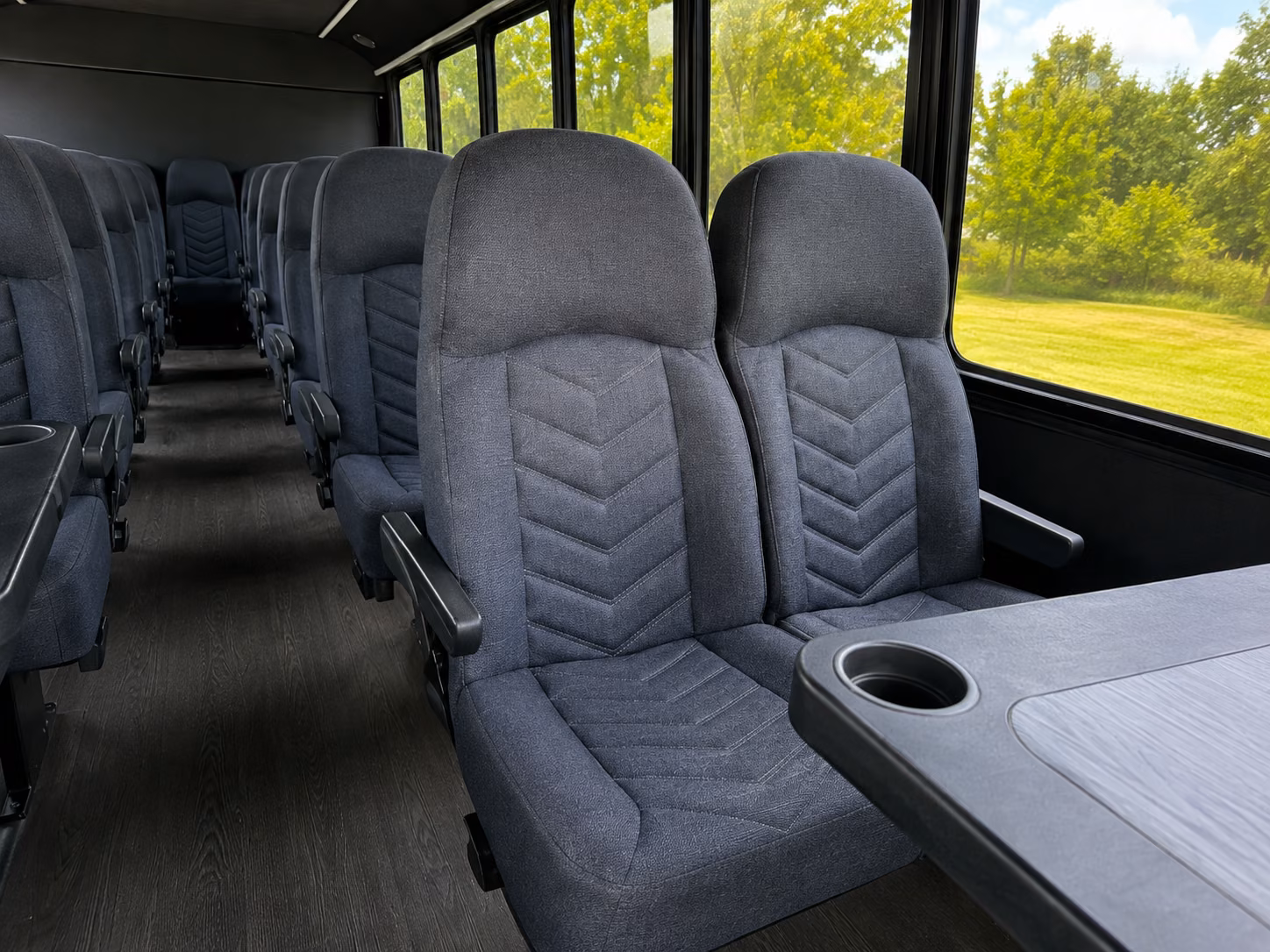 spokane valley 20 passenger minibus interior