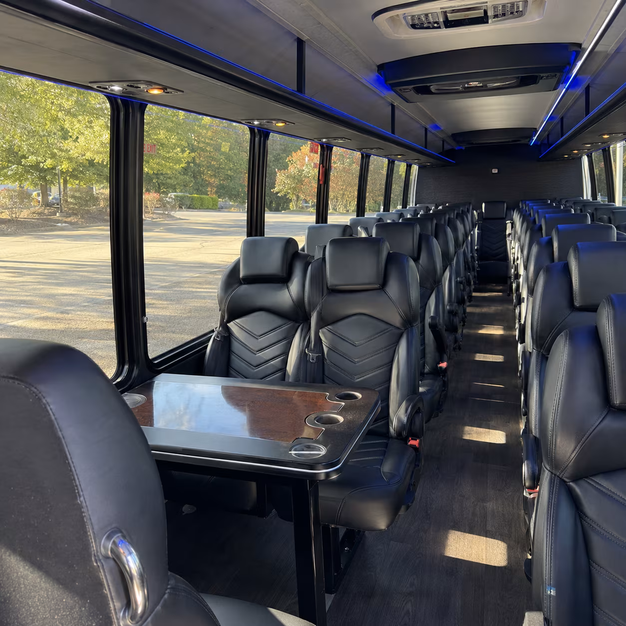 spokane valley 28 passenger minibus inside