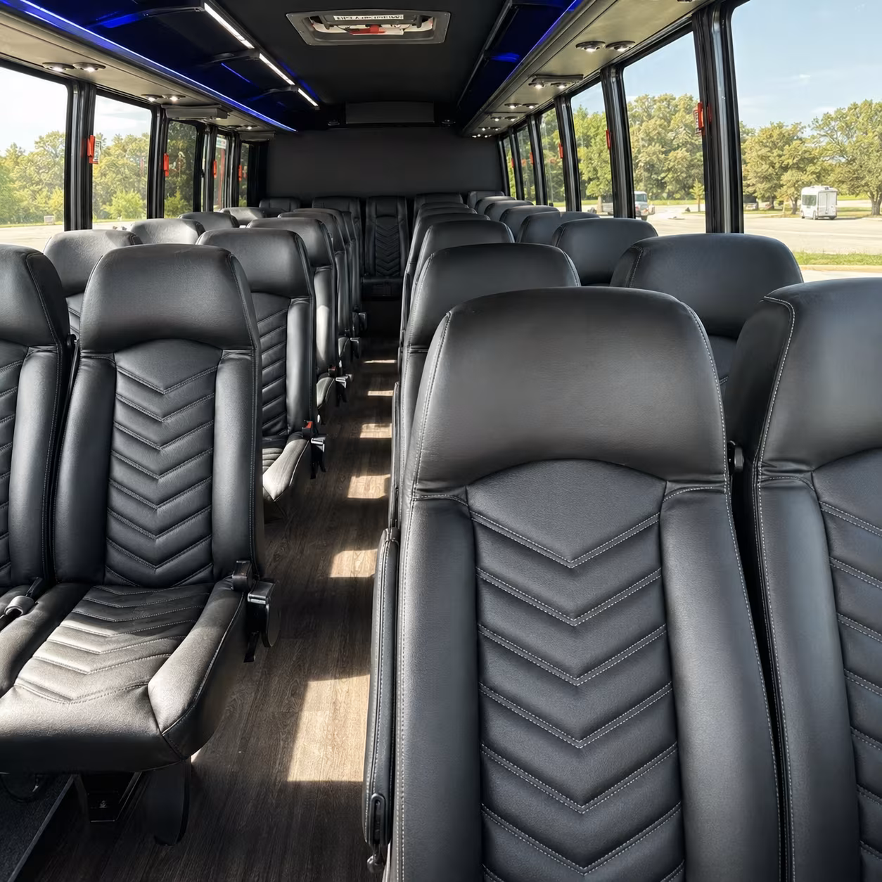 spokane valley 30 passenger minibus inside