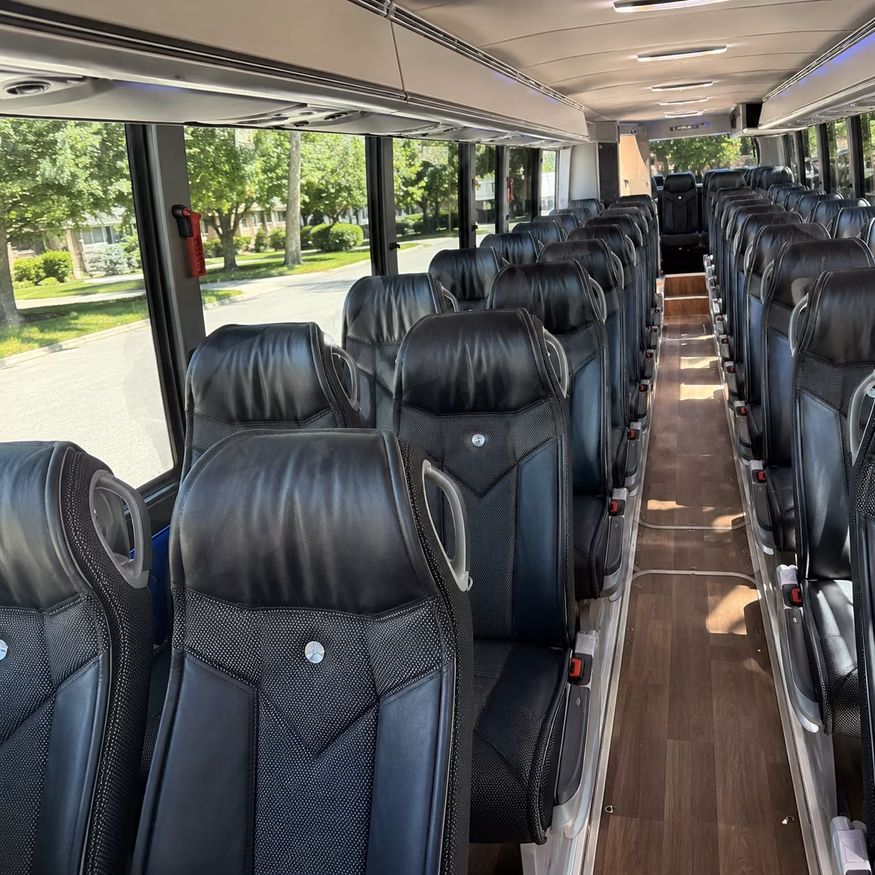 spokane valley 40 passenger charter bus inside