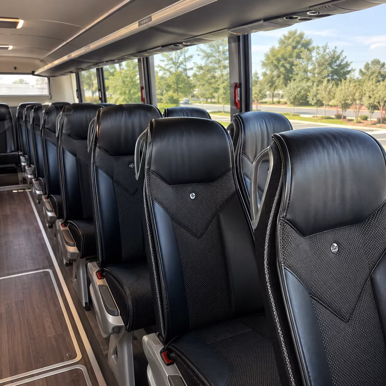 spokane valley 45 passenger charter bus interior