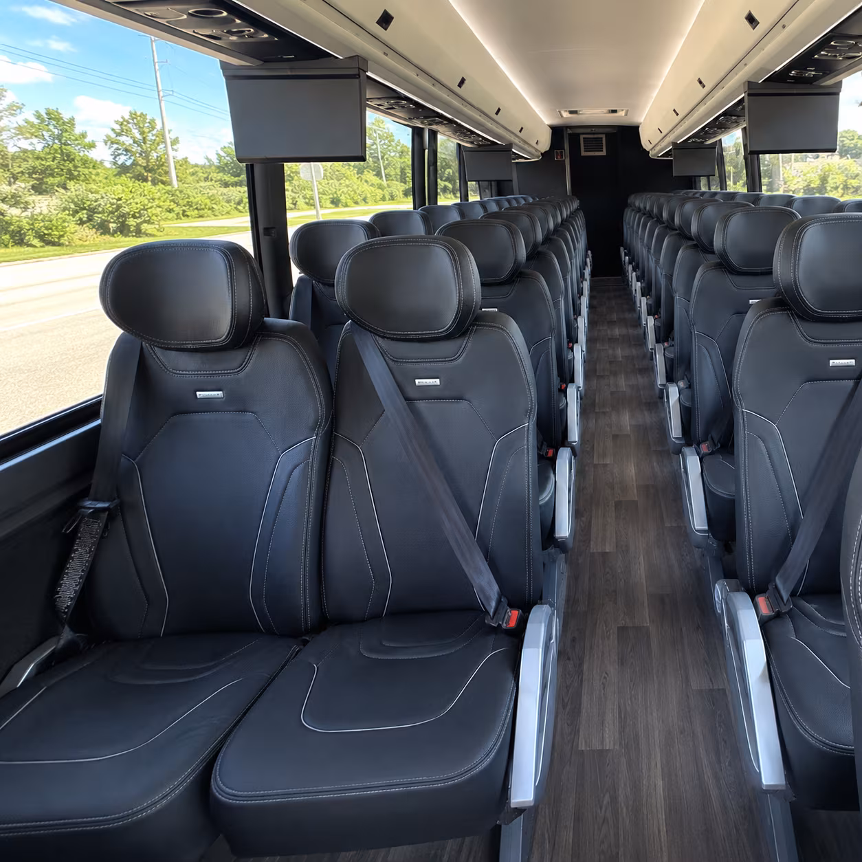 spokane valley 47 passenger charter bus inside