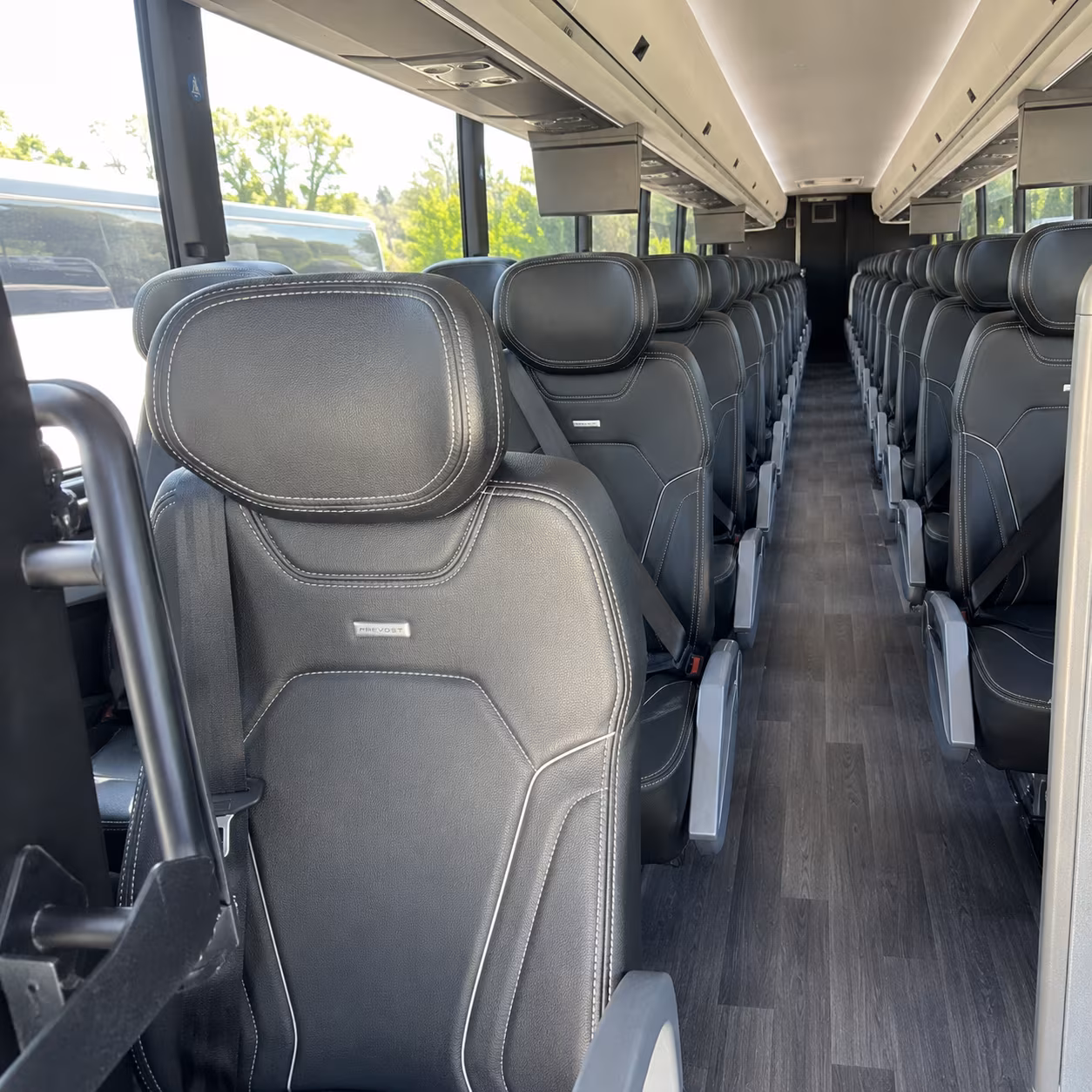 spokane valley 47 passenger charter bus interior