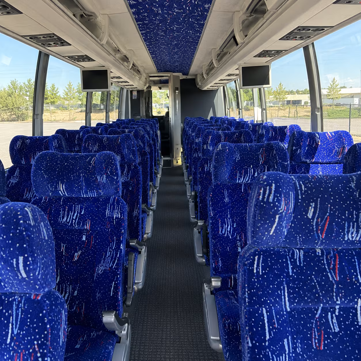 spokane valley 54 passenger charter bus interior