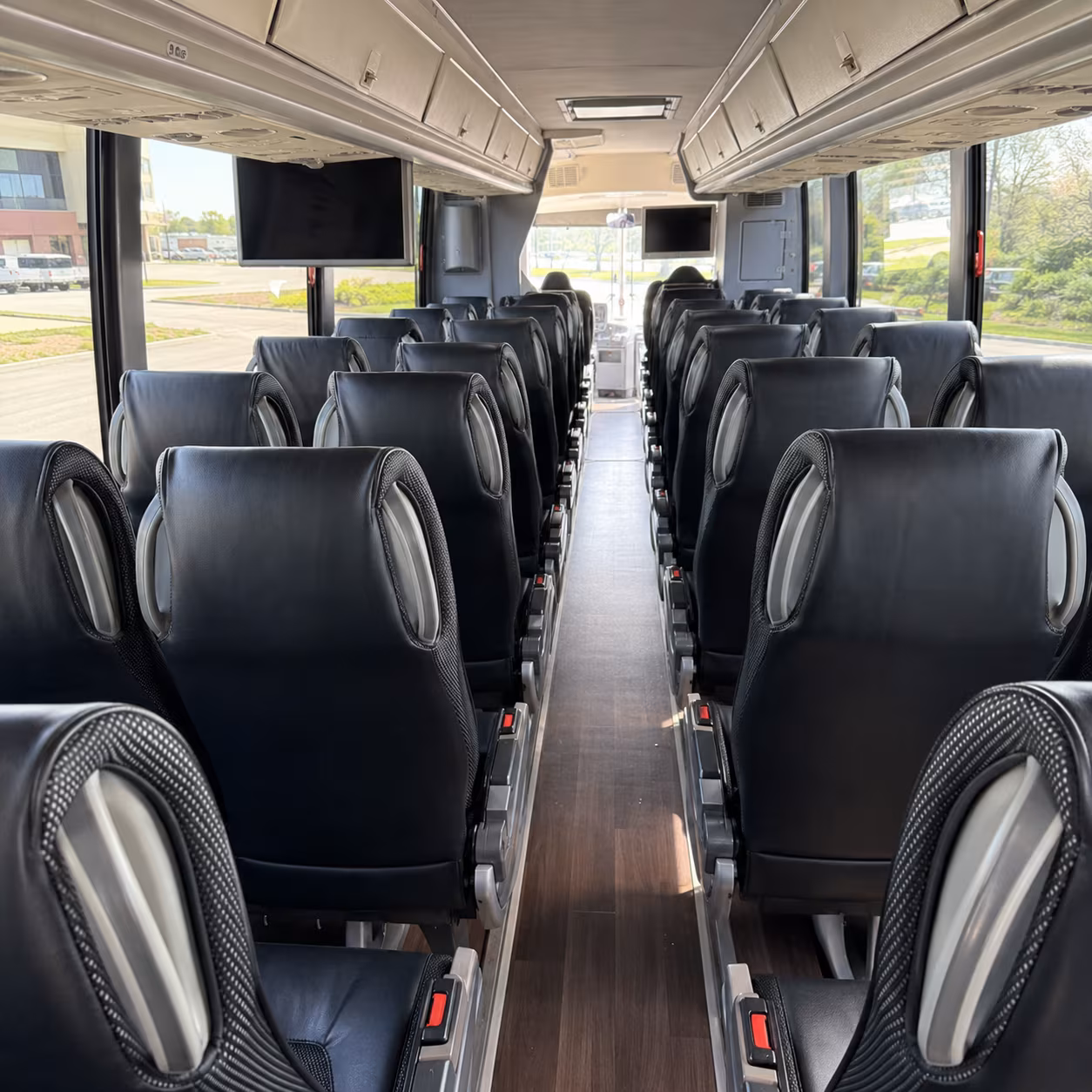 spokane valley 56 passenger charter bus inside