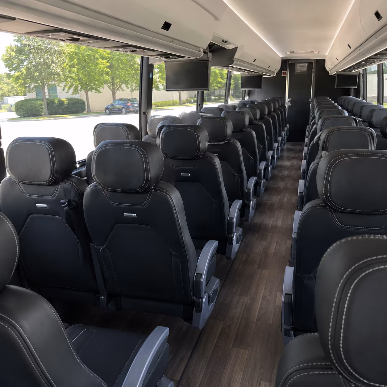 spokane valley 56 passenger charter bus interior