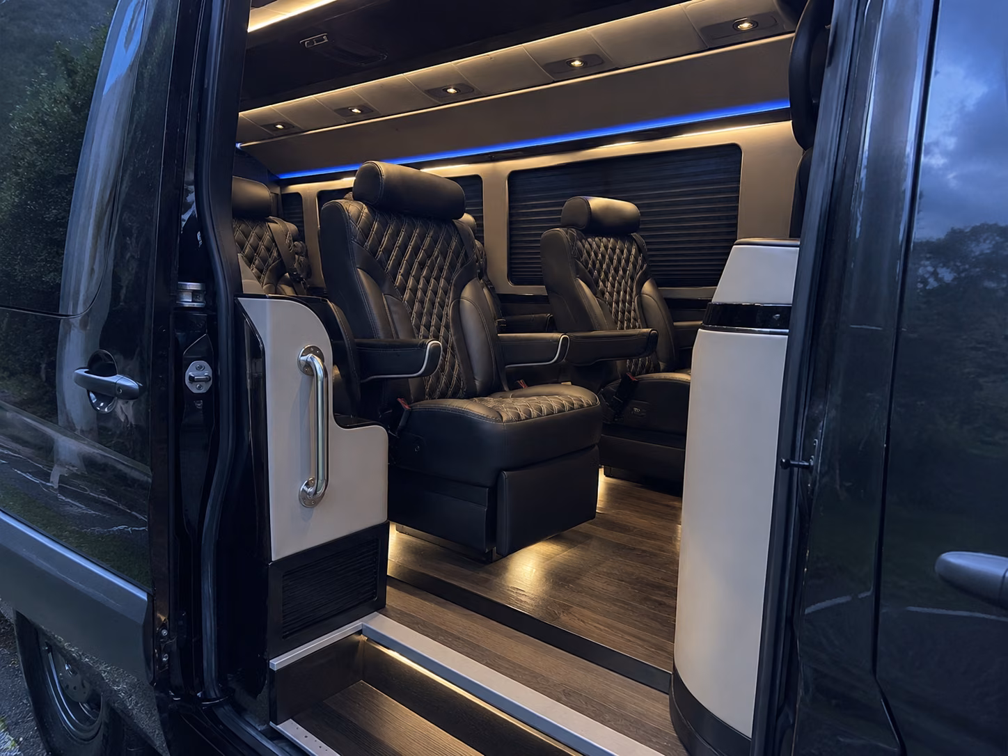 spokane valley sprinter van with driver inside